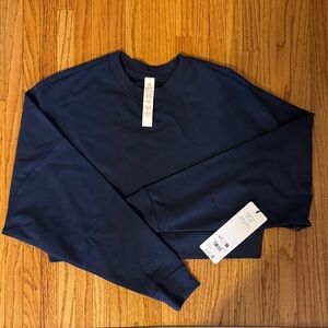 Alo Yoga Cropped Sway Crew Neck Pullover XXS NWT